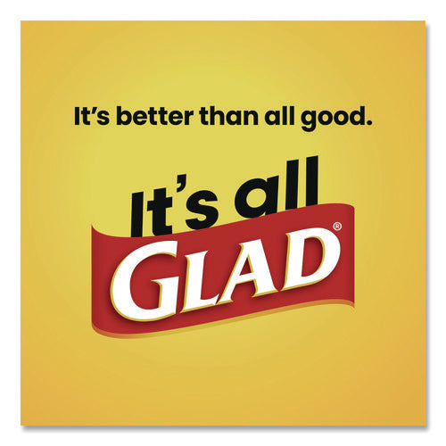 Image of Glad® Large Quick-Tie Trash Bags, Lawn and Leaf, 39 gal, 0.95 mil, 32.5 x 41, Black, 12 Bags/Box