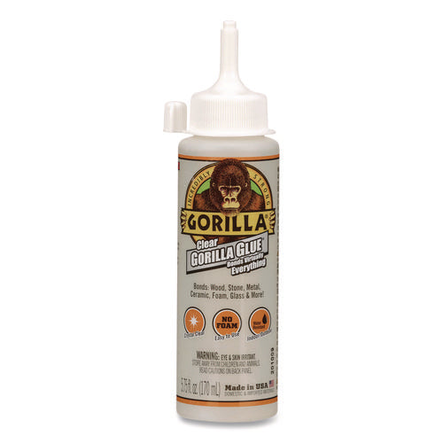 Image of Gorilla® Clear Gorilla Glue, 5.75 oz, Dries Clear