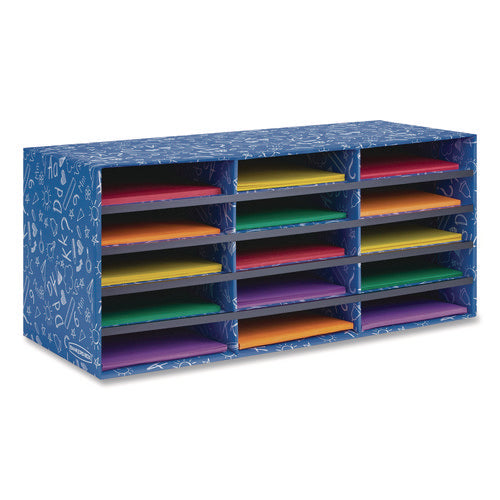 Image of Bankers Box® Classroom Collection Literature Sorter, 15 Sections, 28.5 x 12.37, Blue