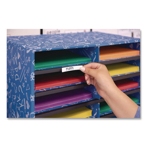 Image of Bankers Box® Classroom Collection Literature Sorter, 30 Sections, 28.5 x 12.37, Blue, 2/Carton