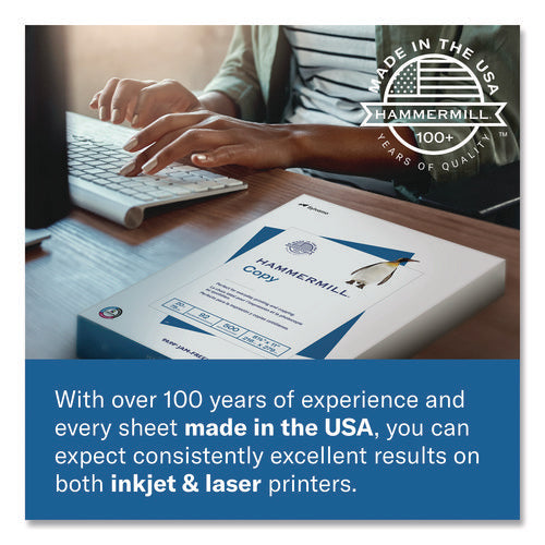Image of Hammermill® Premium Laser Print Paper, 98 Bright, 24 lb Bond Weight, 8.5 x 11, White, 500/Ream, 10 Reams/Carton