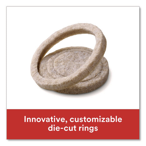Image of Scotch Custom Fit Felt Pads, 1.5" dia, Beige, 30/Pack