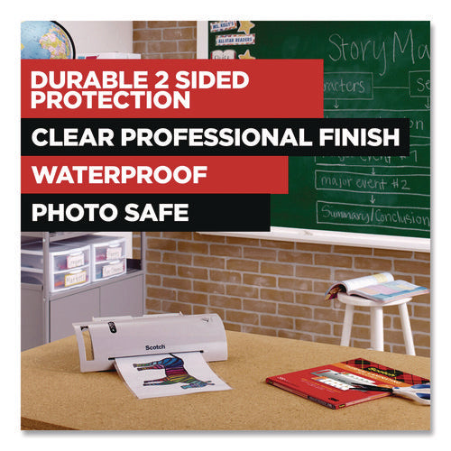 Image of Scotch Laminating Pouches, 3 mil, 8.9" x 11.4", Clear, 150/Pack