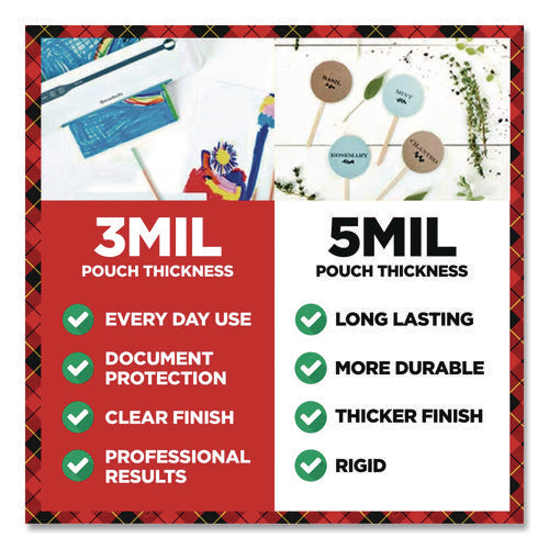Image of Scotch Laminating Pouches, 3 mil, 8.9" x 11.4", Clear, 150/Pack