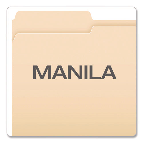 Image of Pendaflex® Standard Manila File Folders, 1/3-Cut Tabs: Left Position, Legal Size, Manila, 100/Box
