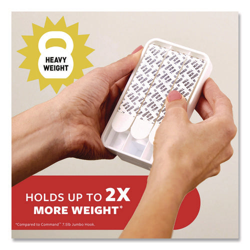 Image of Command X-Large Utility Hooks, Plastic, White, 15 lb Capacity, 1 Hook and 4 Strips