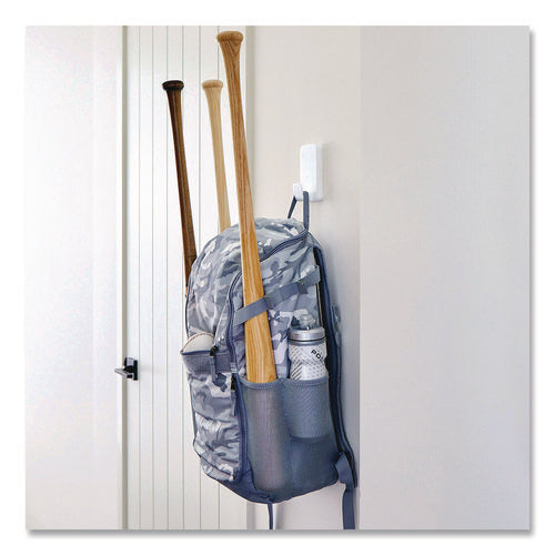 Image of Command X-Large Utility Hooks, Plastic, White, 15 lb Capacity, 1 Hook and 4 Strips