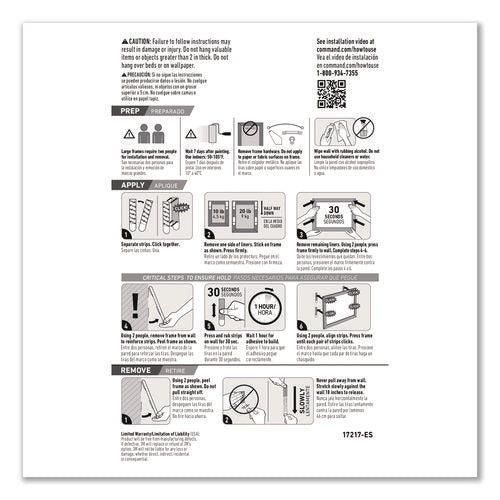 Image of Command Picture Hanging Strips, X-Large, Removable, Holds up to 20 lbs per 4 Strips, Black, 8 Pairs/Pack
