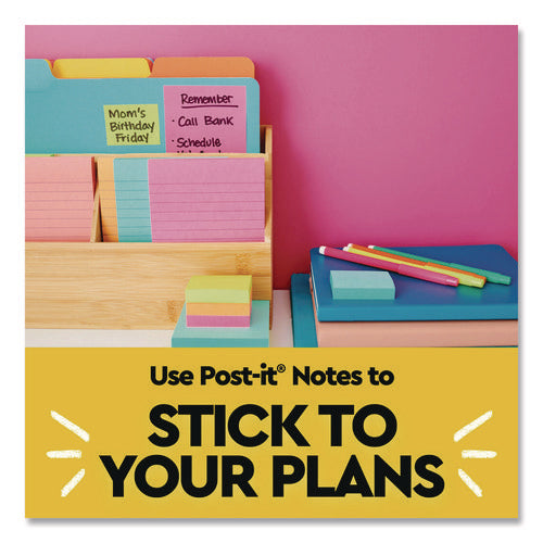 Image of Post-it® Notes Original Pads in Poptimistic Collection Colors, 1.38" x 1.88", 100 Sheets/Pad, 18 Pads/Pack
