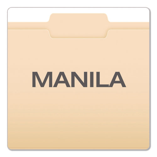 Image of Pendaflex® Reinforced Top Tab Manila File Folders, 1/3-Cut Tabs: Center Position, Letter Size, Manila, 100/Box