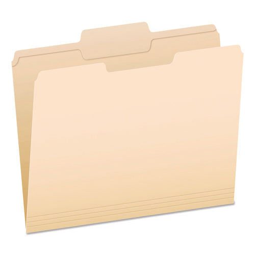 Image of Pendaflex® Reinforced Top Tab Manila File Folders, 1/3-Cut Tabs: Center Position, Letter Size, Manila, 100/Box