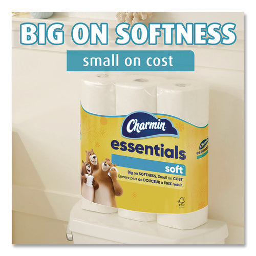 Image of Charmin® Essentials Soft Bathroom Tissue, Septic Safe, 2-Ply, White, 330 Sheets/Roll, 9 Rolls/Pack, 4 Packs/Carton