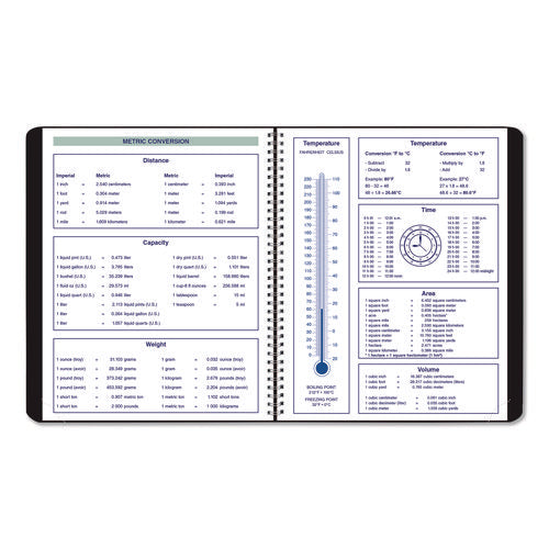 Image of Blueline® Plan and Link Monthly Planner, 9.25 x 7.25, Black Distressed Faux Leather Cover, 16-Month: Sept 2024 to Dec 2025