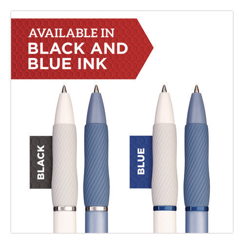 Image of Sharpie® S-Gel S-Gel Fashion Barrel Gel Pen, Retractable, Medium 0.7 mm, Black Ink, Pearl White Barrel, 8/Pack