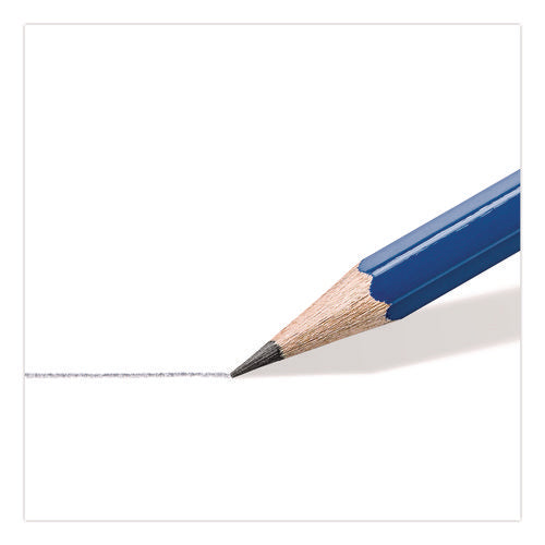 Image of Staedtler® Pre-Sharpened Wooden Pencils with (20) Block Erasers, HB #2 Black Lead, Blue Barrel, 250/Pack