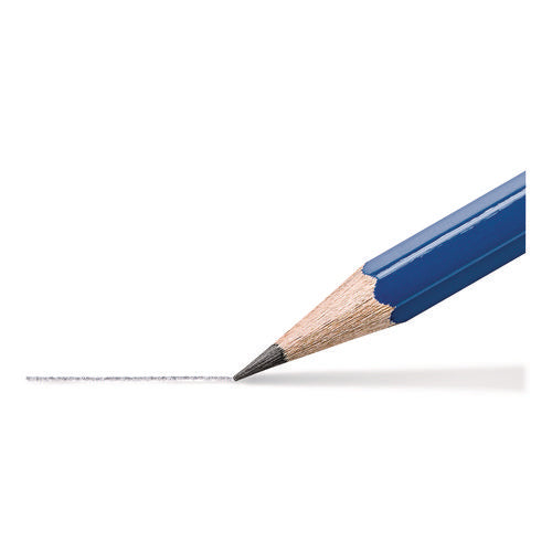 Image of Staedtler® Pre-Sharpened Wooden Pencils with (40) Block Erasers, HB #2 Black Lead, Blue Barrel, 500/Pack