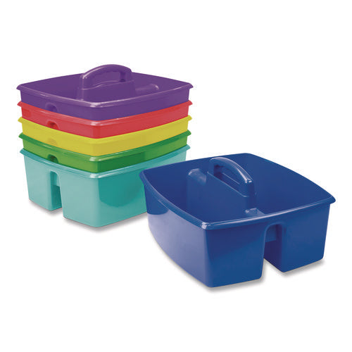 Image of Storex Large Storage Caddy, 11 x 13 x 6.38, Assorted Colors, 6/Carton