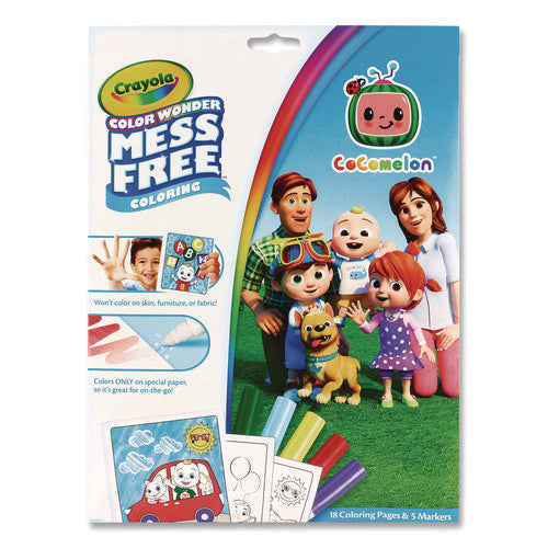 Image of Crayola® Cocomelon Color Wonder Kit, (18) Coloring Pages, (5) Cocomelon Collection Markers