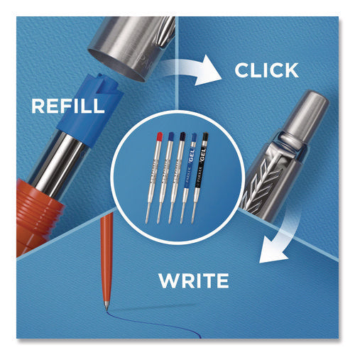 Image of Parker® Jotter Ballpoint Pen, Retractable, Medium 0.7 mm, Blue Ink, Royal Blue/Chrome Barrel