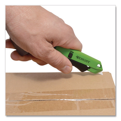 Image of Westcott® Dual-Sided Ceramic Box Opener, ABS Plastic Handle, Green