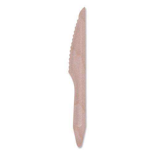Image of Eco-Products® Wood Cutlery, General Purpose Knife, Natural, 500/Carton