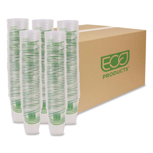 Image of Eco-Products® GreenStripe Renewable and Compostable Cold Cups, 9 oz, Plastic, Clear, 50/Pack, 20 Packs/Carton