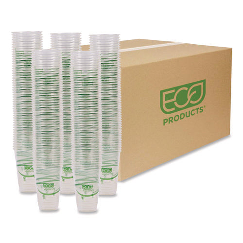 Image of Eco-Products® GreenStripe PLA Cold Cups, 10 oz, Plastic, Clear, 1,000/Carton