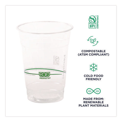 Image of Eco-Products® GreenStripe Renewable and Compostable Cold Cups Convenience Pack, 16 oz, Plastic, Clear, 50/Pack