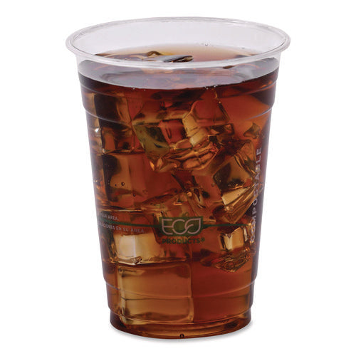Image of Eco-Products® GreenStripe Renewable and Compostable Cold Cups Convenience Pack, 16 oz, Plastic, Clear, 50/Pack