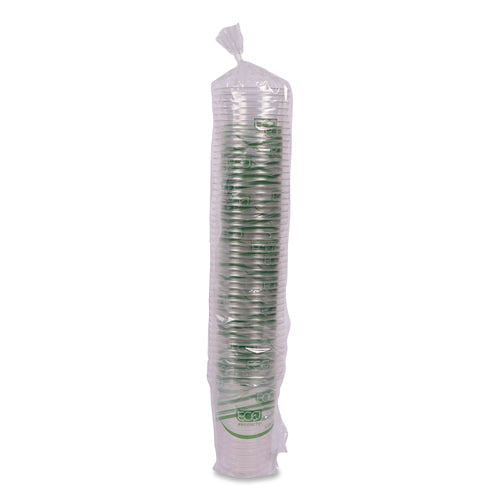 Image of Eco-Products® GreenStripe Renewable and Compostable Cold Cups Convenience Pack, 16 oz, Plastic, Clear, 50/Pack