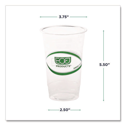 Image of Eco-Products® GreenStripe Renewable and Compostable Cold Cups, 20 oz, Plastic, Clear, 50/Pack, 20 Packs/Carton