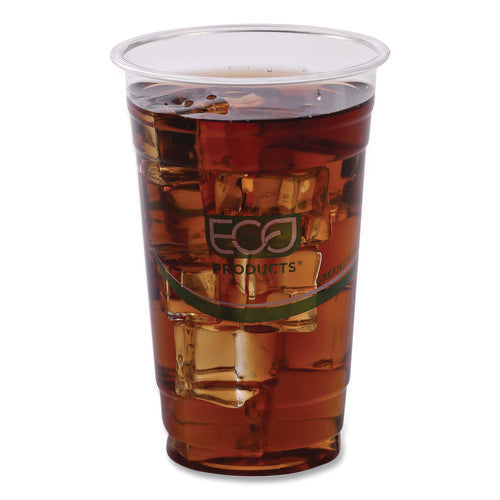 Image of Eco-Products® GreenStripe Renewable and Compostable Cold Cups, 20 oz, Plastic, Clear, 50/Pack, 20 Packs/Carton