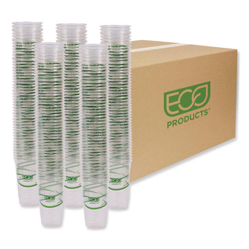 Image of Eco-Products® GreenStripe Renewable and Compostable Cold Cups, 20 oz, Plastic, Clear, 50/Pack, 20 Packs/Carton