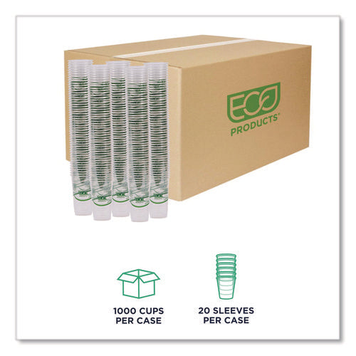 Image of Eco-Products® GreenStripe Renewable and Compostable PLA Cold Cups, 24 oz, Plastic, Clear, 50/Pack, 20 Packs/Carton