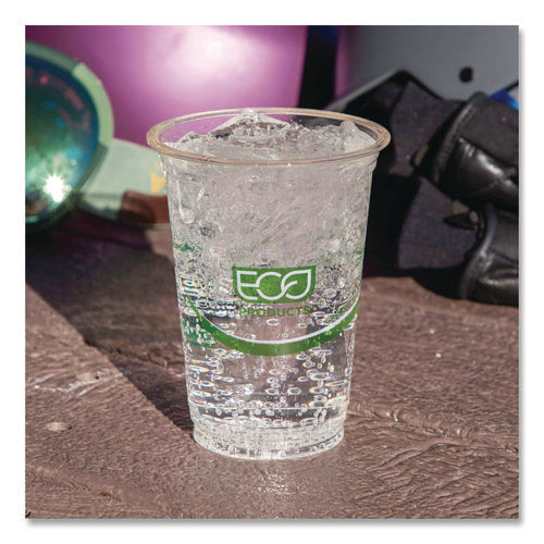 Image of Eco-Products® GreenStripe Renewable and Compostable PLA Cold Cups, 24 oz, Plastic, Clear, 50/Pack, 20 Packs/Carton