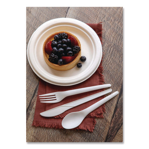 Image of Eco-Products® Plantware Compostable Cutlery, Knife, Plastic, Pearl White, 50/Pack, 20 Packs/Carton