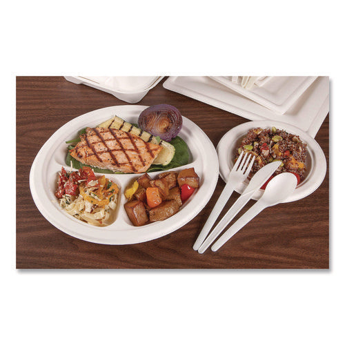 Image of Eco-Products® Plantware Compostable Cutlery, Knife, Plastic, Pearl White, 50/Pack, 20 Packs/Carton