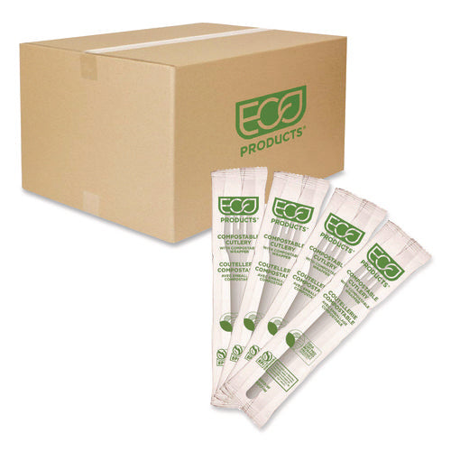 Image of Eco-Products® Plantware Compostable Cutlery, Fork, Plastic, White, 1,000/Carton