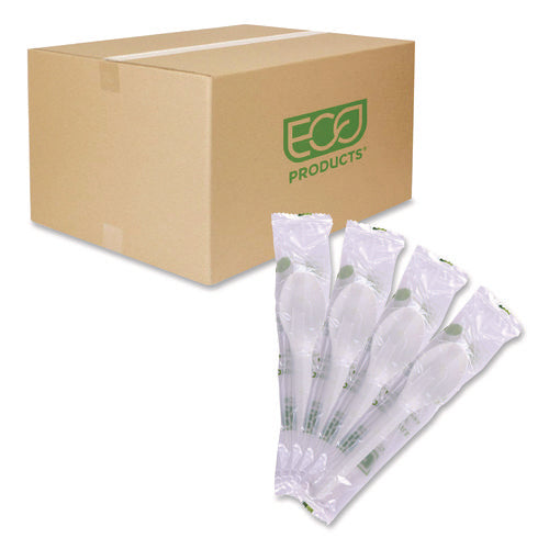 Image of Eco-Products® Plantware Compostable Cutlery, Spoon, Plastic, White, 1,000/Carton