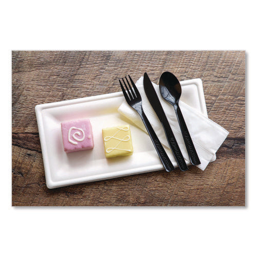 Image of Eco-Products® 100% Recycled Content Cutlery, Fork, Plastic, Black, 50/Pack, 20 Packs/Carton
