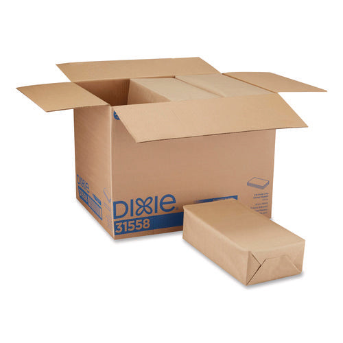 Image of Dixie® 1/8-Fold Dinner Napkin, 1-Ply, 15 X 16.8, White, 350/pack, 12 Packs/carton