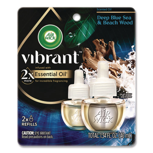 Image of Air Wick® Scented Oil Refill, Deep Blue Sea and Beach Wood, 0.67 oz, 2/Pack