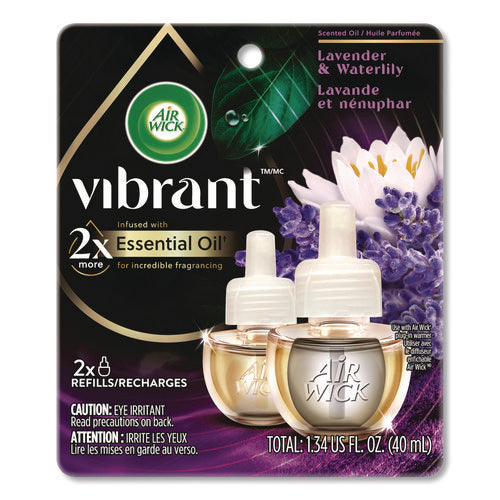 Image of Air Wick® Scented Oil Refill, Lavender and Waterlily, 0.67 oz, 2/Pack