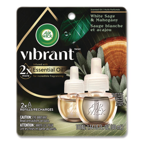 Image of Air Wick® Scented Oil Refill, White Sage and Mahogany, 0.67 oz, 2/Pack