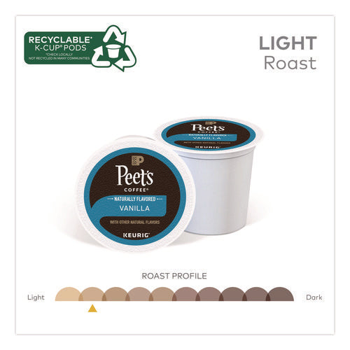 Image of Peet's Coffee & Tea® Vanilla K-Cups, 0.33 oz K-Cup, 22/Box