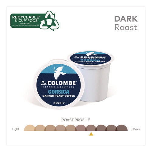 Image of La Colombe® Coffee K-Cup Pods, Corsica Dark Roast, 20/Box