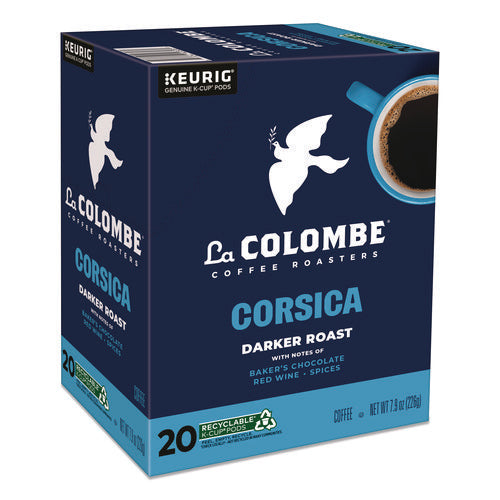 Image of La Colombe® Coffee K-Cup Pods, Corsica Dark Roast, 20/Box