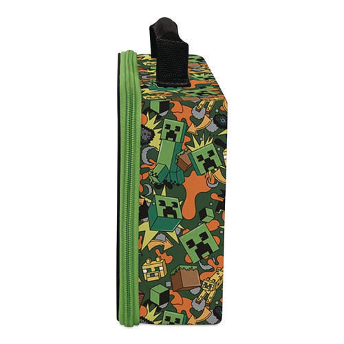 Image of Thermos® Minecraft Soft Lunch Box, 9.5" x 3.75" x 7.5", Green/Orange/Gray