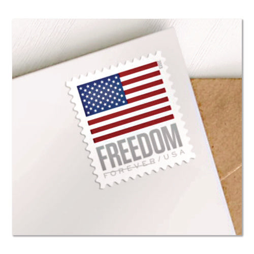 Image of United States Postal Service First-Class Forever Stamps, U.S. Flag, 20/Book