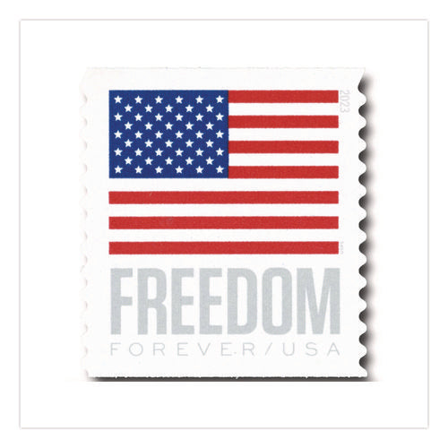 Image of United States Postal Service First-Class Forever Stamps, U.S. Flag, 100/Roll